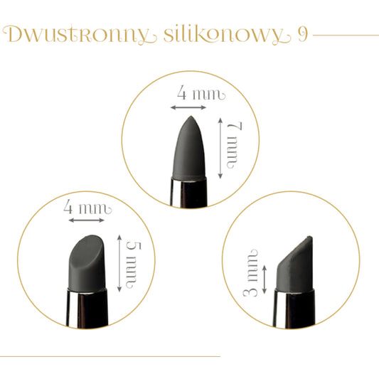 Brush with two silicone tips, No. 9
